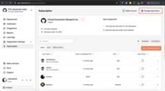 Subscription page navigation