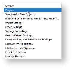 Configure menu