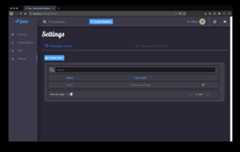 gaia settings screenshot