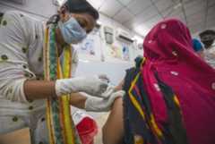 COVID-19 vaccinations are administered at a hospital in Odisha, India. COVID-19 vaccinations are administered at a hospital in Odisha, India.