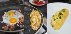 Fast Omelette with Bacon Recipe. Copyright © 2022 Terence Carter / Grantourismo. All Rights Reserved.