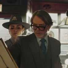 Mila Kunis, Daniel Craig and Josh O’Connor in "Wake Up Dead Man: A Knives Out Mystery."