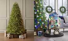 On the left, the Grand Duchess Christmas tree, on the right, a Christ R2D2 decir