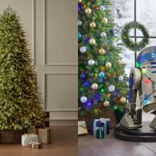 On the left, the Grand Duchess Christmas tree, on the right, a Christ R2D2 decir