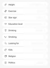 Bumble's Advanced Filters