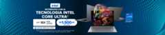 Tecnologia com Notebooks Intelth Core Ultra(r) com IA - logo intel e processadores. Até 27x Mpago (a definir) + Até R$1500 em cupons.