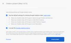 Google Analytics options