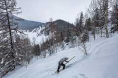 the snowy Altay countryside