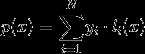 p(x) = \overset{N}{\underset{i=1}{\sum}} y_i \cdot l_i(x)