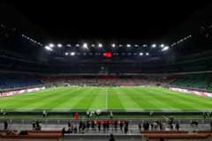 MILAN, ITALY - MARCH 02: General view inside the stadium prior to the Serie A match between AC Milan and SS Lazio at Stadio Giuseppe Meazza on March 02, 2025 in Milan, Italy. (Photo by Marco Luzzani/Getty Images)