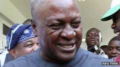 President John Mahama in Accra. 9 Dec 2012