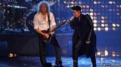 Brian May and Adam Lambert