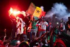 Senegal fans celebrating Afcon win