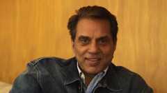 Indian film actor Dharmendra at his residence