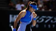 Emma Raducanu playing tennis during the Australian Open at Melbourne Park on January 21, 2026.
