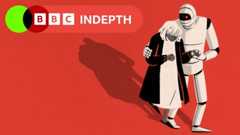 A sketch of a robot with their arm around a person