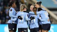 Man City players celebrate