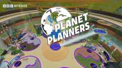 Planet Planners on Roblox game image with big logo, globe and geographical hub.