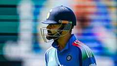 India batter Virat Kohli looks dejected as he walks off after being dismissed
