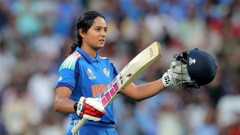 India's Pratika Rawal celebrates her century