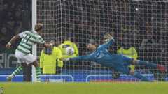 Scott Sinclair's penalty is saved by Joe Lewis