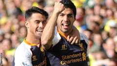 Suso (left) and Luis Suarez