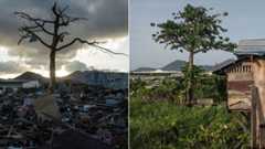Magallanes district, Tacloban, after Typhoon Haiyan and now