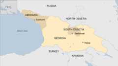 Map of Georgia, Abkhazia, South Ossetia