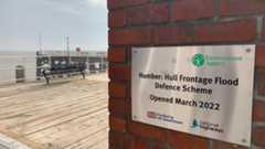 Plaque on the pier wall