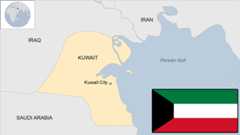 map of Kuwait