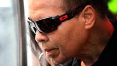 Muhammad Ali arrives at Ricky Hatton's gym as part of his UK charity tour (25 August 2009)