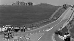 Police halt a convoy of 140 vehicles at a road block set up on 1 June 1985