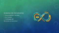 RUNNING IDE ON WINDOWS Emacs or NotePad++ text editor Gcc C compiler The debugger, gdbIDE provides one-stop solution