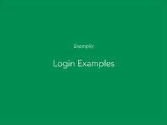 Example:Login Examples