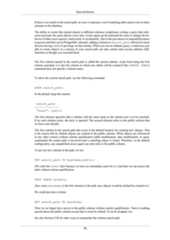 Data DefinitionIf there is no match in the search path, an error is reported, even if matching table names exist in otherschemas in the database.The ability to create like-named objects in different schemas complicates writing a query that refer-ences precisely the same objects every time. It also opens up the potential for users to change the be-havior of other users' queries, maliciously or accidentally. Due to the prevalence of unqualified namesin queries and their use in PostgreSQL internals, adding a schema to search_path effectively trustsall users having CREATE privilege on that schema. When you run an ordinary query, a malicious userable to create objects in a schema of your search path can take control and execute arbitrary SQLfunctions as though you executed them.The first schema named in the search path is called the current schema. Aside from being the firstschema searched, it is also the schema in which new tables will be created if the CREATE TABLEcommand does not specify a schema name.To show the current search path, use the following command:SHOW search_path;In the default setup this returns:search_path--------------"$user", publicThe first element specifies that a schema with the same name as the current user is to be searched.If no such schema exists, the entry is ignored. The second element refers to the public schema thatwe have seen already.The first schema in the search path that exists is the default location for creating new objects. Thatis the reason that by default objects are created in the public schema. When objects are referencedin any other context without schema qualification (table modification, data modification, or querycommands) the search path is traversed until a matching object is found. Therefore, in the defaultconfiguration, any unqualified access again can only refer to the public schema.To put our new schema in the path, we use:SET search_path TO myschema,public;(We omit the $user here because we have no immediate need for it.) And then we can access thetable without schema qualification:DROP TABLE mytable;Also, since myschema is the first element in the path, new objects would by default be created in it.We could also have written:SET search_path TO myschema;Then we no longer have access to the public schema without explicit qualification. There is nothingspecial about the public schema except that it exists by default. It can be dropped, too.See also Section 9.26 for other ways to manipulate the schema search path.88
