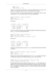 Data DefinitionFROM cities*WHERE elevation > 500;Writing * is not necessary, since this behavior is always the default. However, this syntax is stillsupported for compatibility with older releases where the default could be changed.In some cases you might wish to know which table a particular row originated from. There is a systemcolumn called tableoid in each table which can tell you the originating table:SELECT c.tableoid, c.name, c.elevationFROM cities cWHERE c.elevation > 500;which returns:tableoid | name | elevation----------+-----------+-----------139793 | Las Vegas | 2174139793 | Mariposa | 1953139798 | Madison | 845(If you try to reproduce this example, you will probably get different numeric OIDs.) By doing a joinwith pg_class you can see the actual table names:SELECT p.relname, c.name, c.elevationFROM cities c, pg_class pWHERE c.elevation > 500 AND c.tableoid = p.oid;which returns:relname | name | elevation----------+-----------+-----------cities | Las Vegas | 2174cities | Mariposa | 1953capitals | Madison | 845Another way to get the same effect is to use the regclass alias type, which will print the table OIDsymbolically:SELECT c.tableoid::regclass, c.name, c.elevationFROM cities cWHERE c.elevation > 500;Inheritance does not automatically propagate data from INSERT or COPY commands to other tablesin the inheritance hierarchy. In our example, the following INSERT statement will fail:INSERT INTO cities (name, population, elevation, state)VALUES ('Albany', NULL, NULL, 'NY');We might hope that the data would somehow be routed to the capitals table, but this does nothappen: INSERT always inserts into exactly the table specified. In some cases it is possible to redirectthe insertion using a rule (see Chapter 41). However that does not help for the above case becausethe cities table does not contain the column state, and so the command will be rejected beforethe rule can be applied.92