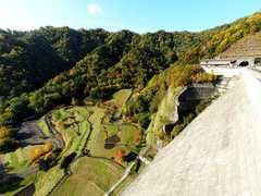 定山渓ダム下流園地の紅葉