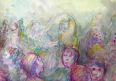 Swingtime, 199524” x 18”, watercolor and Caran D’ache on Rives BFK paper