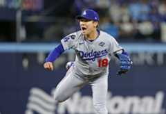 ブルージェイズ戦に先発したドジャース・山本=トロント(共同)