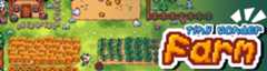 Tiny Wonder Farm Pixel art farm scene with crops, chickens, a farmhouse, and the game title 'Tiny Wonder Farm' in bold text.