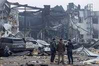 Sur les lieux d’une attaque russe à Odessa, en Ukraine, le 13 février 2026.