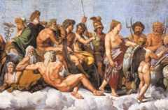 De Griekse goden Bron: Raphael, Public domain, via Wikimedia Commons De Griekse goden