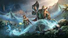 ESO characters journey through the mountains.