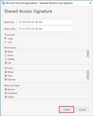 Get a shared access signature