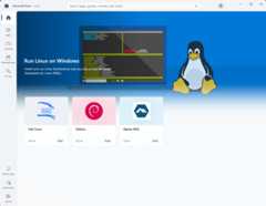 View of Linux distributions in the Microsoft Store
