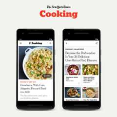 smartphone open to NYTimes Cooking app