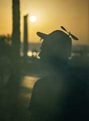 propeller in the golden hour