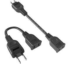 AKIRARI 電源延長コード 電源タップ 1個口 すっきり配線 15A 1500W 0.1m~10mまで選べる 耐寒 耐熱 トラッキング 火災予防絶縁キャップ 延長ケーブル 延長コード ACアダプタ用 スイングプラグ ソフト 電源増設 RoHS…