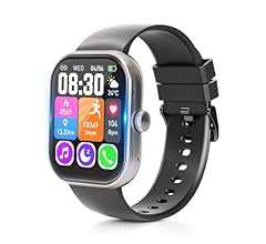 スマートウォッチ【稼働時間突破!業界初1000mAh電池&保護フィルム付属】Smart Watch 活動量計 腕時計 iPhone対応 アンドロイド対応 Bluetooth6.0 2.01インチ大画面 通話機能付き メッセージ通知 IP68生活防…