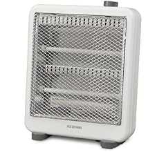 アイリスオーヤマ 電気ストーブ ヒーター 暖房器具 電気 足元 小型 省エネ 脱衣所 転倒時電源OFF 400W/800W 2段階切替 軽量 EHT-800W ホワイト